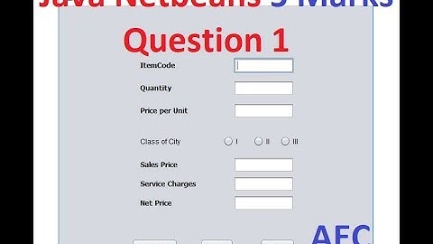 5 Mark Questions for Java Netbeans - 1, Class XI and XII Informatics Practices