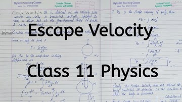 Escape Velocity | Chapter 7 | Gravitation | Class 11 Physics
