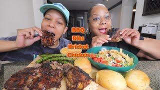 JUICY BBQ RIBS, CHICKEN AND BRISKET MUKBANG WITH MY FAVORITE STUD!