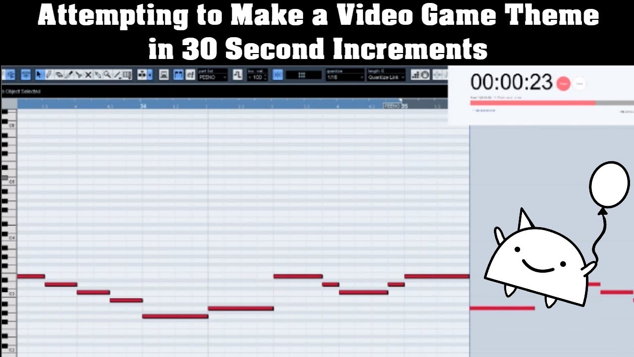 Attempting to Make a Video Game Theme in 30 Second Increments || Shady Cicada