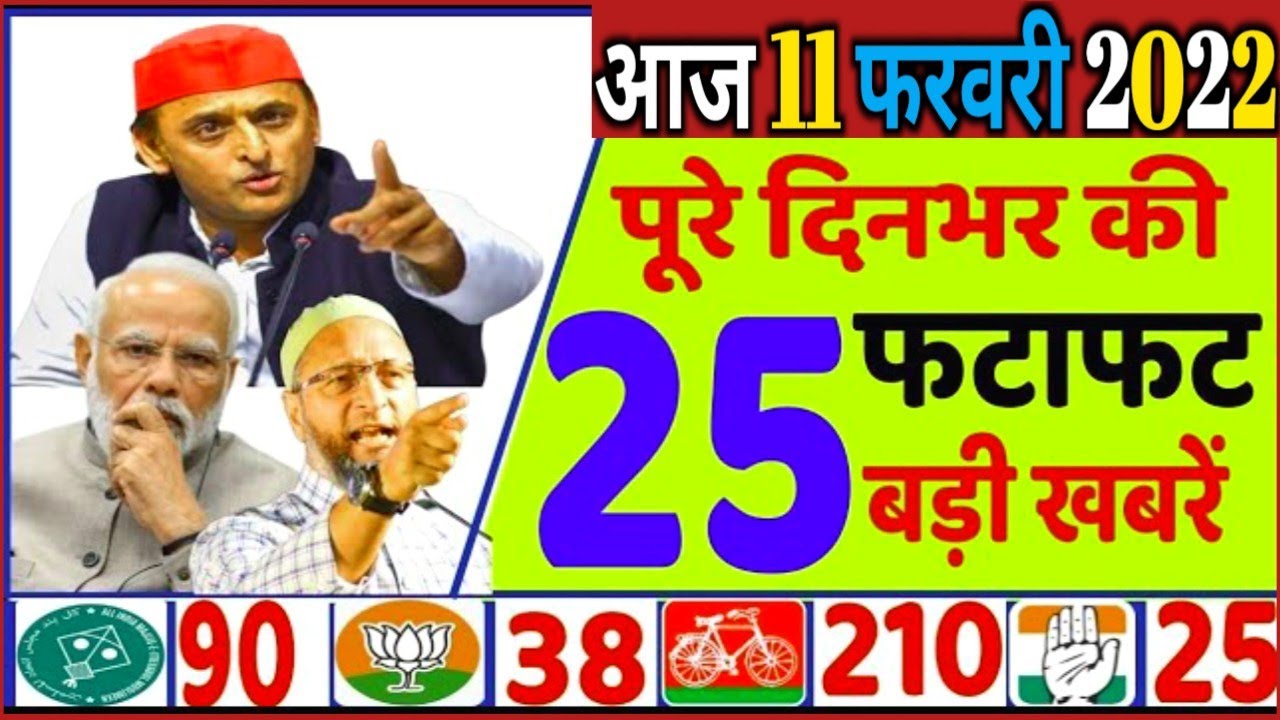 Aaj 11 February Ke Din Bhar Ki Sabhi Mukhya Taza Samachartoday news in