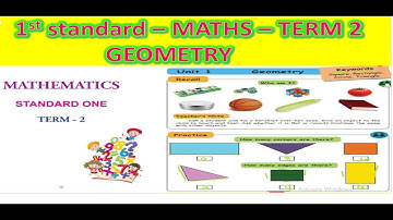 1st STANDARD - TERM 2 - MATHS - UNIT 1 - GEOMETRY