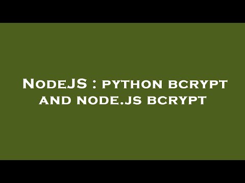 NodeJS : python