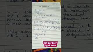 half day leave application shorts viral video short trending youtubeshorts