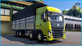 ETS2 Online - Experiencing the "Beast" Chenglong H7 5-Axle Truck Carrying Heavy Loads Over Mounta...