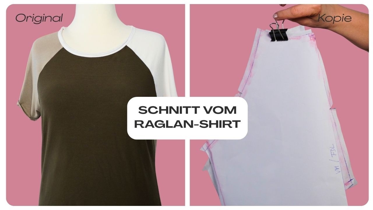 Schnitt vom Raglan Shirt/ Jersey ohne Abnäher
