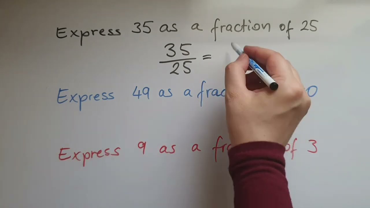 Express One Quantity As A Fraction Of Another GCSE Maths YouTube