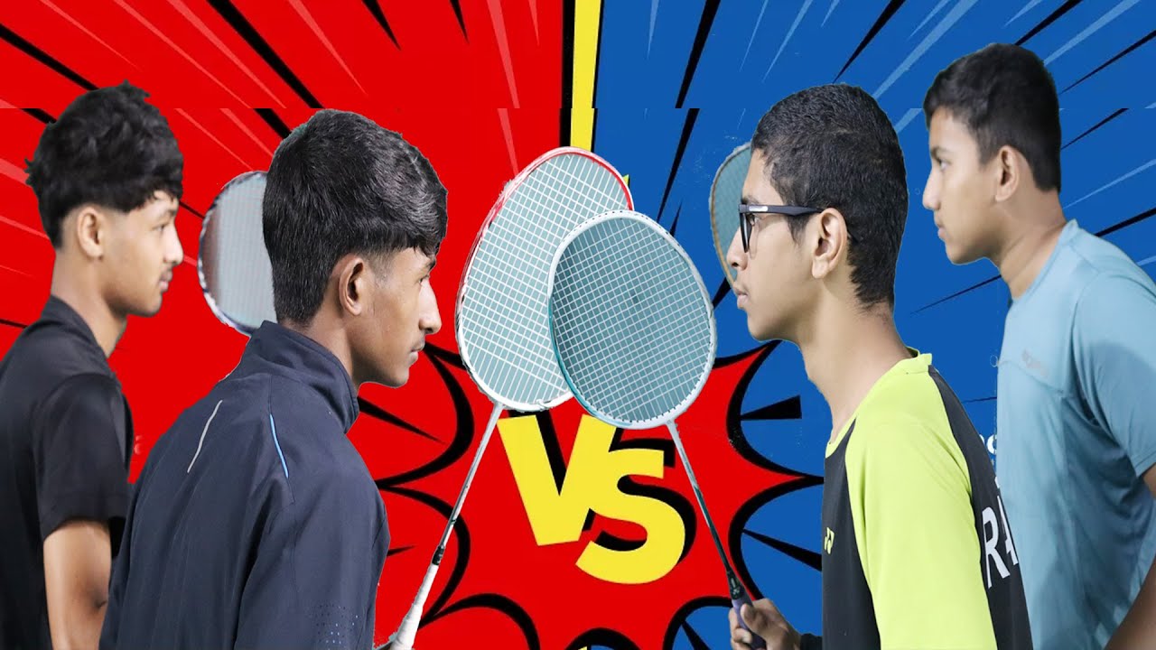 Badminton doubles match Vansh/Anay VS Arnav/Kartik friendly match - YouTube