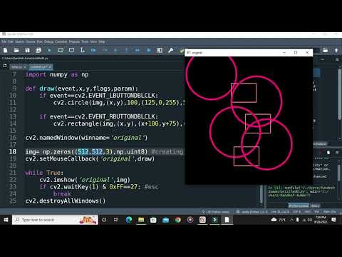 Tutorial 4- Mouse event bindings in Python | Image Processing Course | Computer Vision