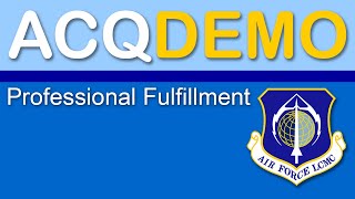ACQ Demo: Career Planning Professional Fulfillment