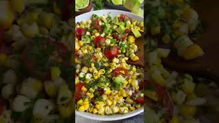 Summer corn and avocado salad #summersalads #summerfood #shortsvideo #foodie