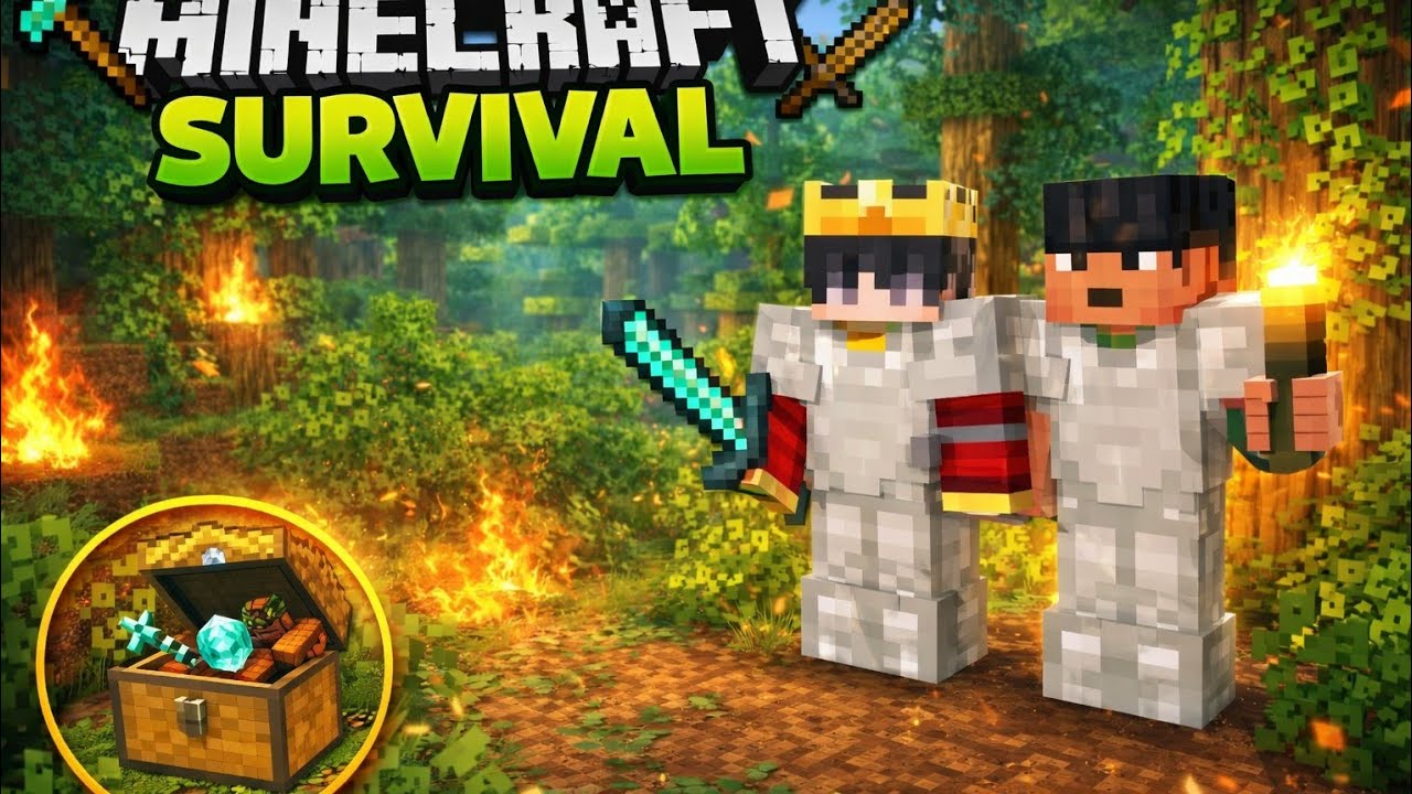 Friend Ke Saath Minecraft Survival | Masti Shuru 😎 - YouTube