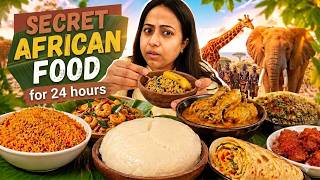 Secret AFRICAN Food for 24 Hours | Fufu, Jollof Rice, cassava & more