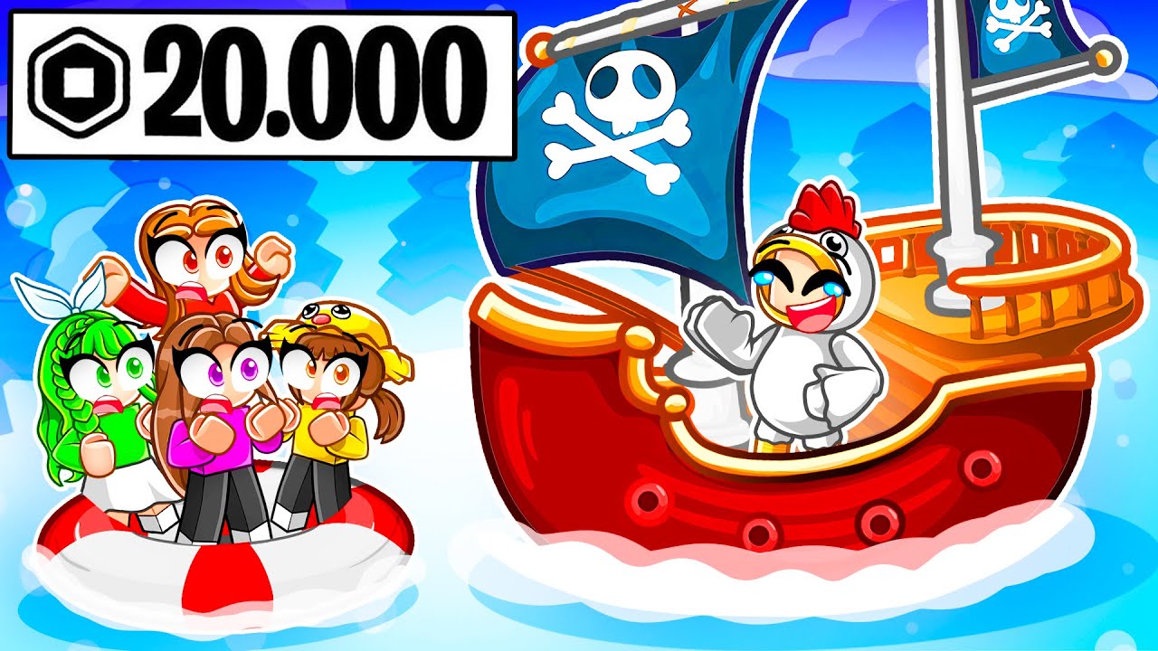 Dépenser 20.000 ROBUX pour une Course de BATEAU NEIGE LUGE sur Roblox !