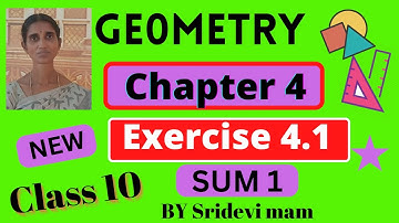 10th maths ch 4 geometry exercise 4.1 sum 1 by sridevi mam ,tn class 10 maths  full book syllabus