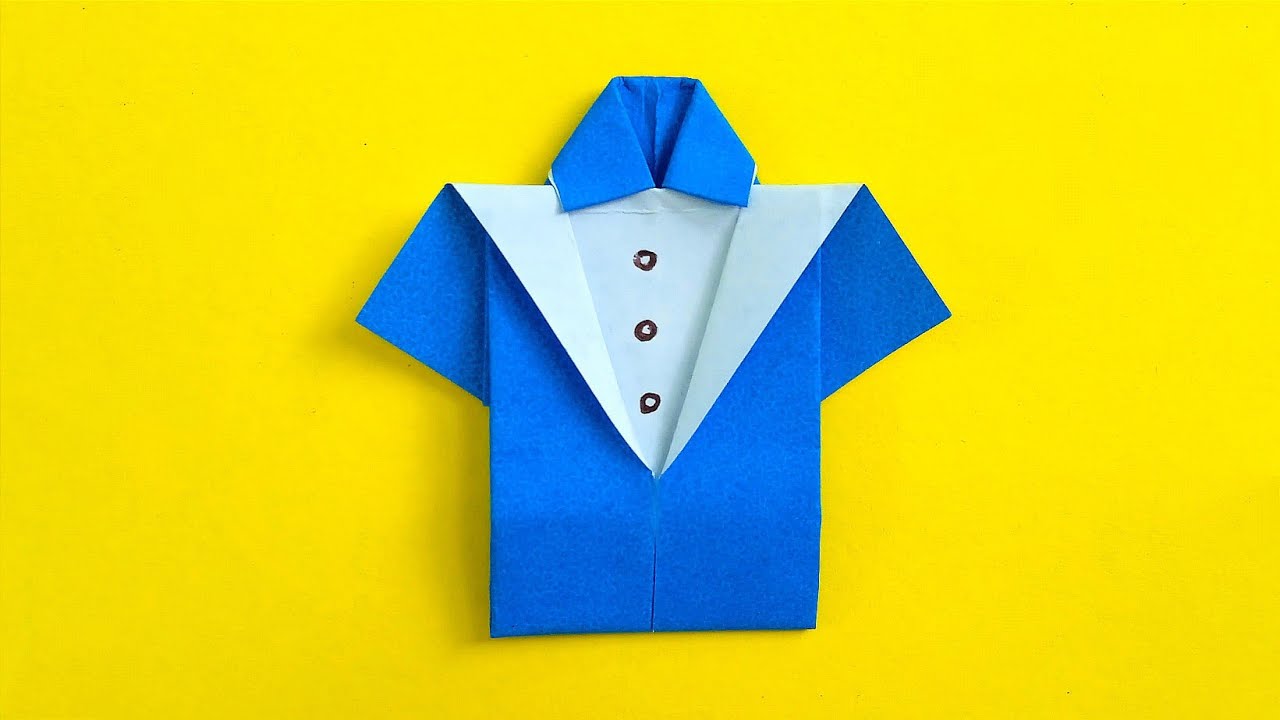 Origami Baju Kemeja | Origami T-shirt | DIY Paper Craft - YouTube