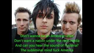American Idiot- Green Day with lyrics