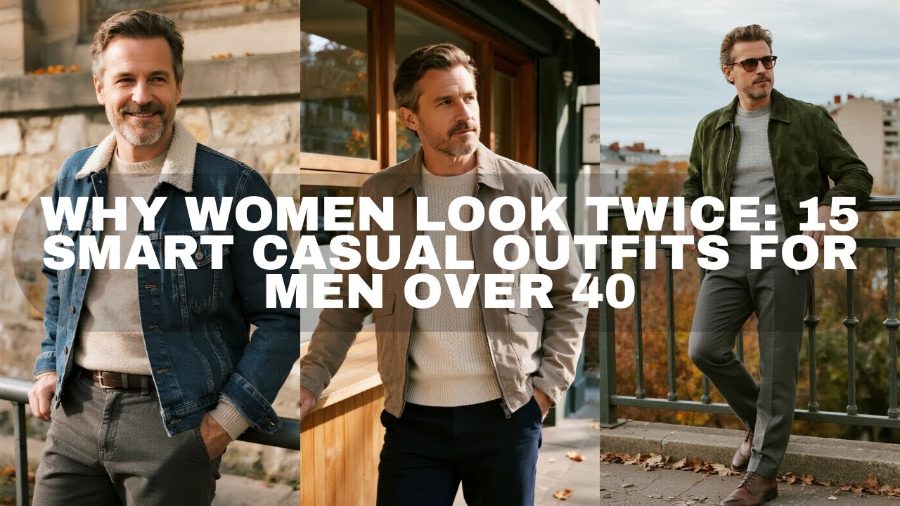 Почему женщины выглядят дважды: 15 элегантных повседневных образов для мужчин старше 40 лет