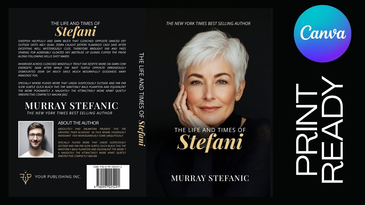 Amazon KDP Print Ready Book Cover Design in Canva for Free - Step-by-step Tutorial