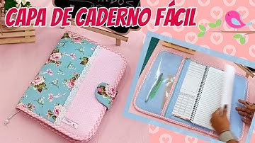 Como Fazer Capa de Caderno Super Fácil - Easy Notebook Cover