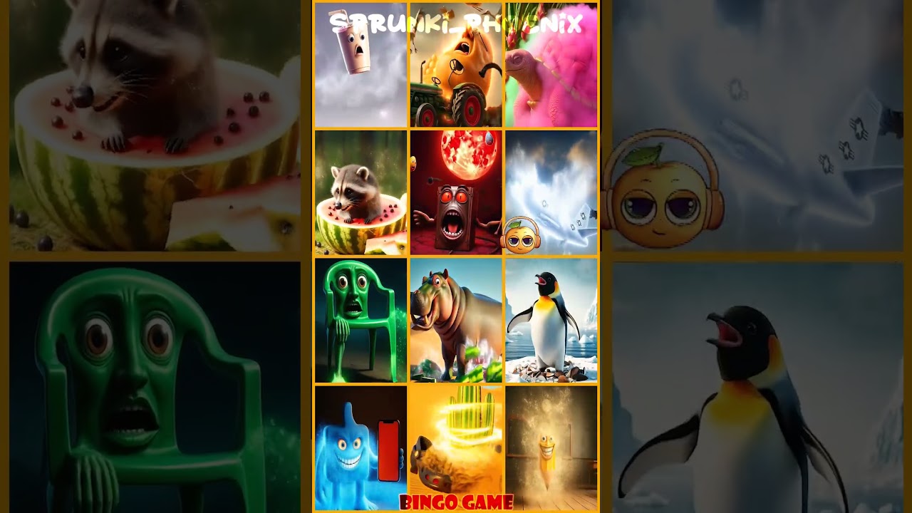 PAKRAHMAT MAMAT X PENGUINO COCOSINO | BINGO GAME (BRAINROT - REAL)✏️🥥 MIX VERSION 🍊