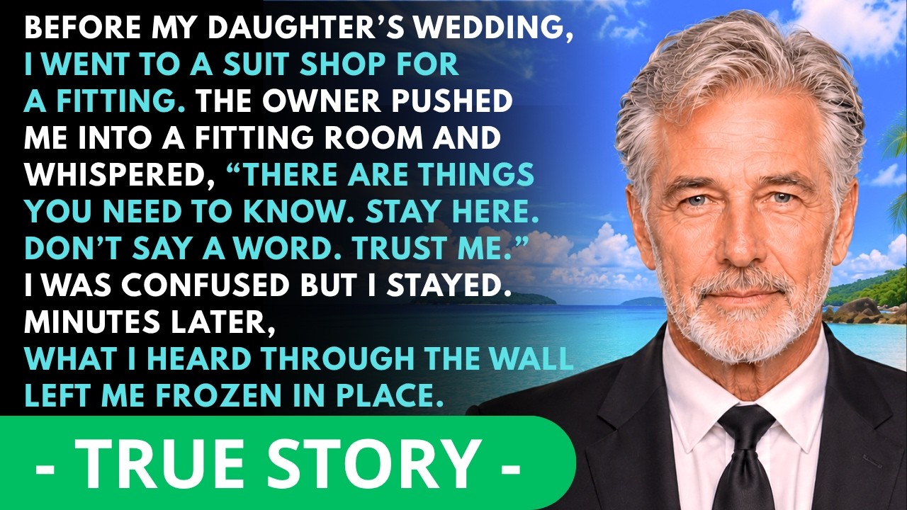 “Hide In The Fitting Room,” The Bridal Shop Owner Whispered Before The Wedding...