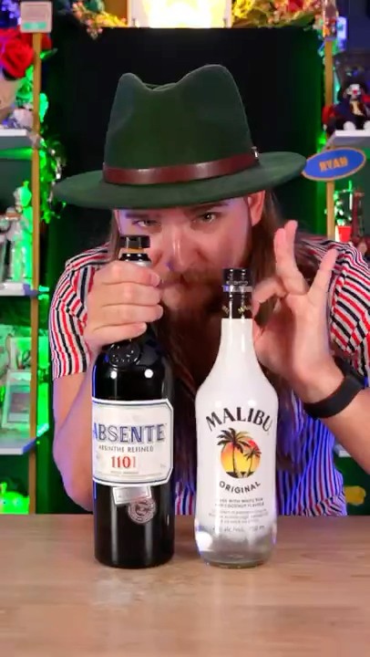 I put Malibu Rum and Absinthe into a shot - YouTube