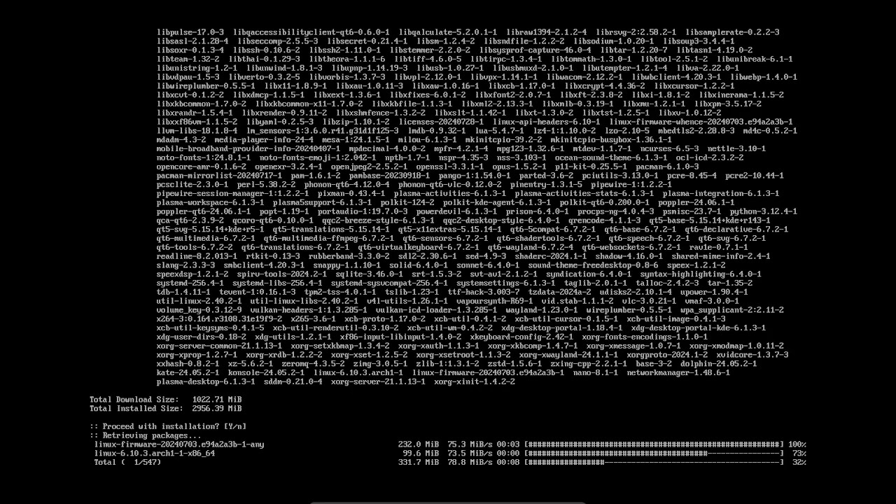 Arch Linux Full Install Virtualbox