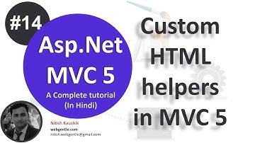 (#14) Custom HTML helpers in MVC 5 | Asp.Net MVC 5 step by step in Hindi