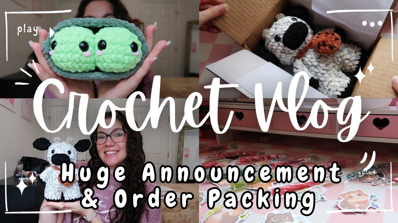Видеоблог о вязании крючком 🧶 Большое объявление 💕 Упаковка заказов 💌 Комфортная атмосфера вязани...