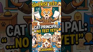 😱 Cat Principal Announces a Surprise Test! 🐱🏫😂 #shorts#explore #trending