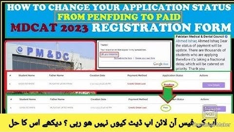 PMDC Latest News | Candidates Fee pending Issue | Challan form not generating Problem | MDCAT 2023