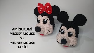 AMİGURUMİ MICKEY MOUSE  ANAHTARLIK TARİFİ