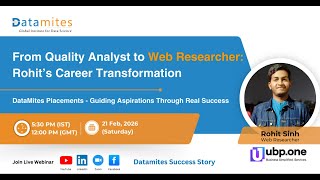 From Quality Analyst To Web Data Researcher Rohits Career Transformation