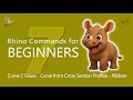 Rhino Commands for Beginners 07 - Curve from 2 Views, Curve from Cross Section, Ribbon Offset