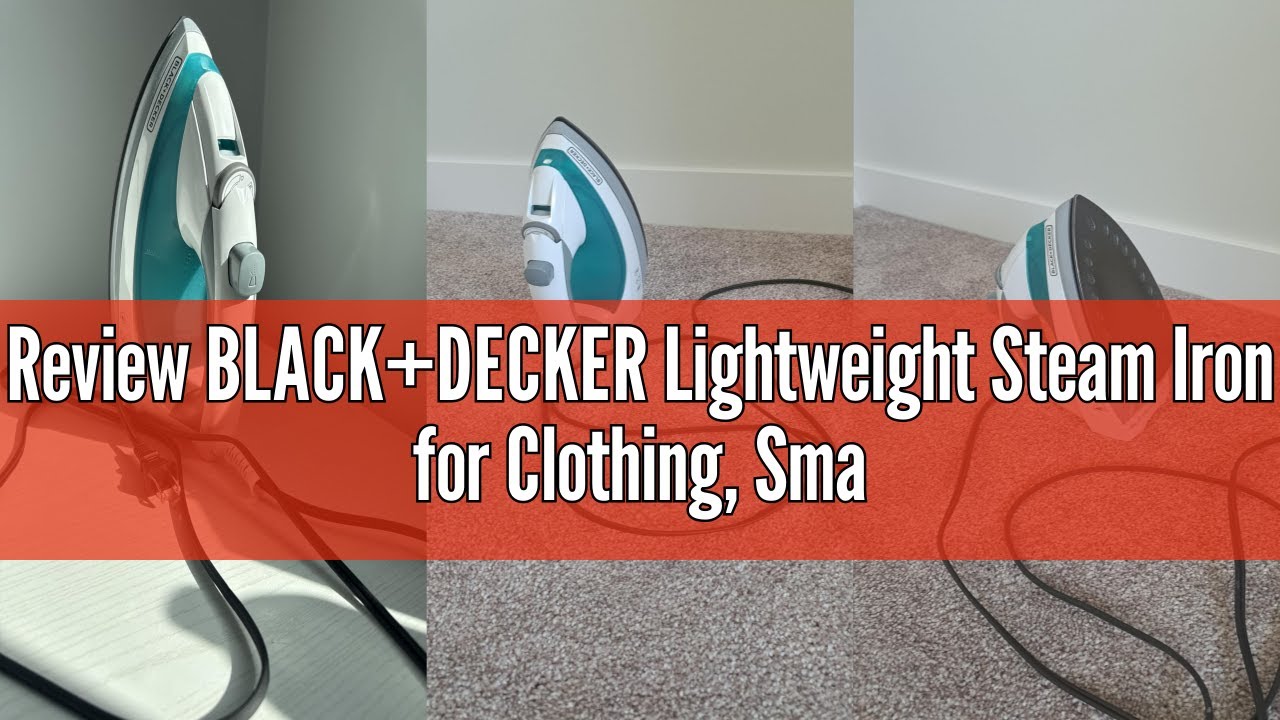 Review BLACK+DECKER Lightweight Steam Iron for Clothing, Smart Steam Techology, Anti-Drip, Teal, 120