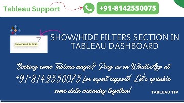 Show Hide Filters Button in Tableau
