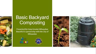 Webinar: Basic Backyard Composting - April 22, 2020