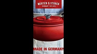 Merten and Storck, Enameled Iron 7-Quart Dutch Oven, Red
