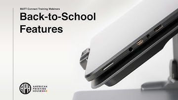 Back to School with New MATT Connect Features: MATT Connect Training Webinar, Sept. 25, 2019
