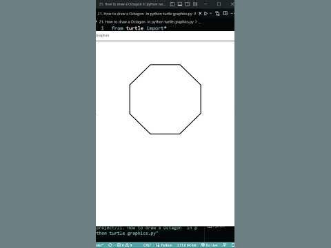 21. How to draw a Octagon in python turtle graphics || #python #turtle ...