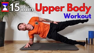 15 min Upper Body Home Workout (Follow Along) | No Equipment | All Levels