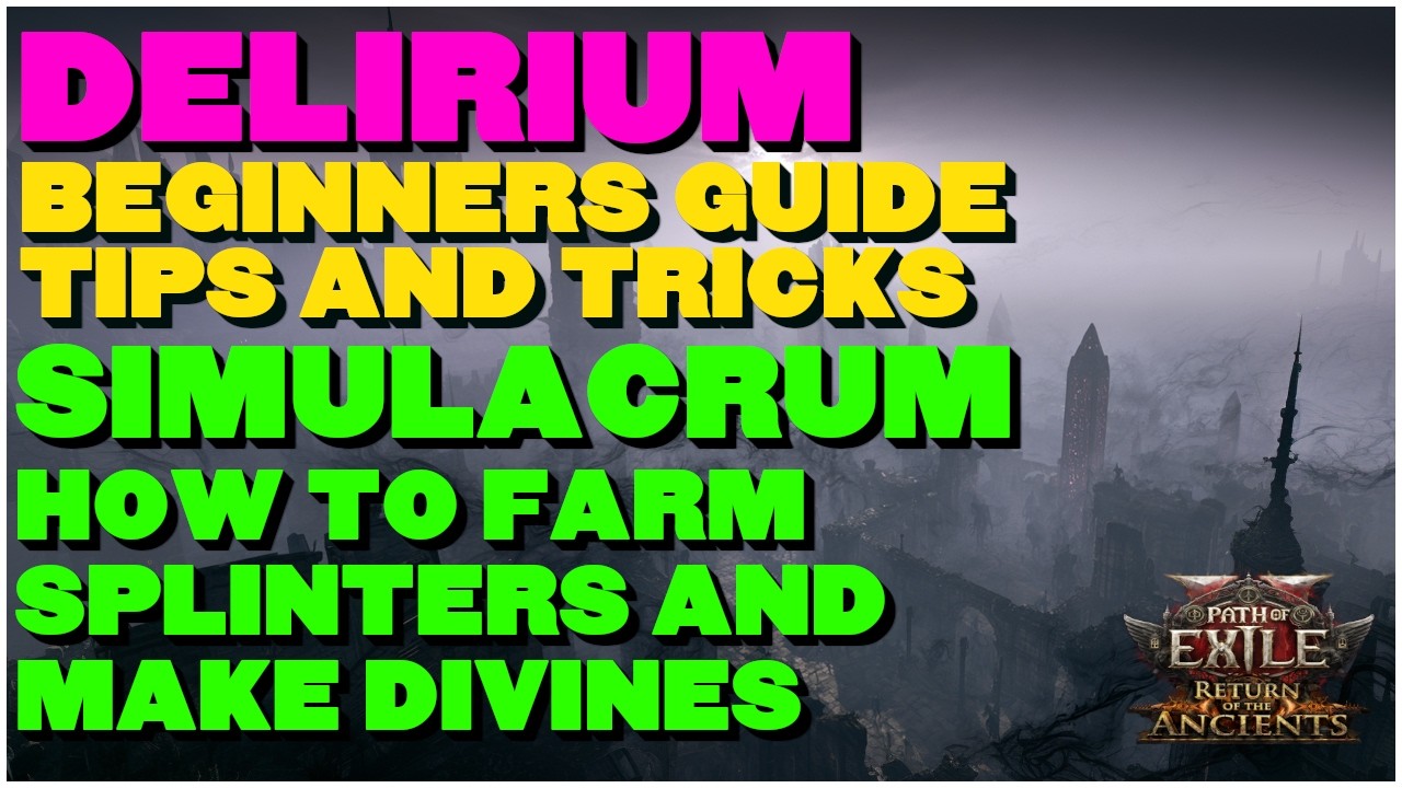 PoE2 Delirium City Farming Guide — INSANE Profit, Easy Splinters, Beginner‑Friendly Method!