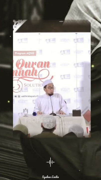 Jangan apa apa dibuat status di medsos - Ustadz Adi Hidayat