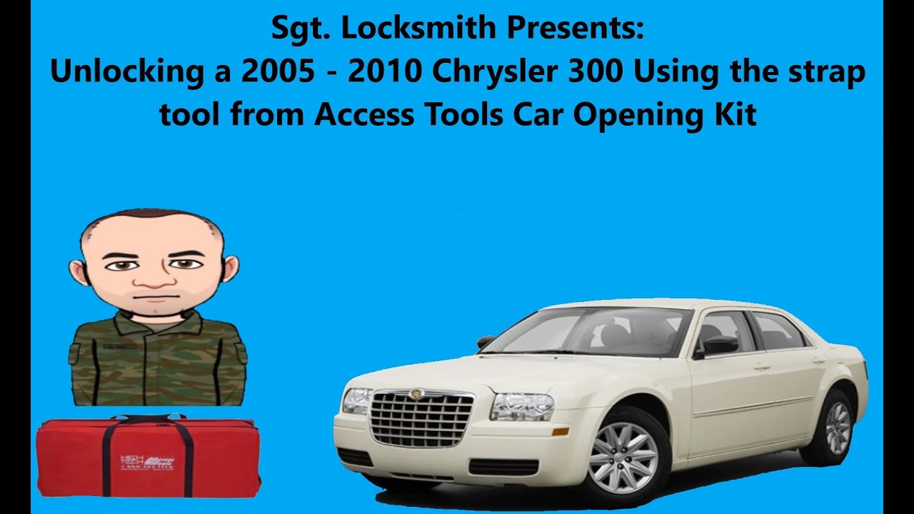 How to unlock a 300 Chrysler using the strap tool by Access - Unlocking
