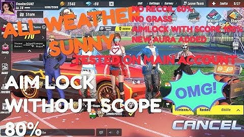 5+6 Oct Assets Aim lock without scope 80% No high Scope Scope aim lock 100%