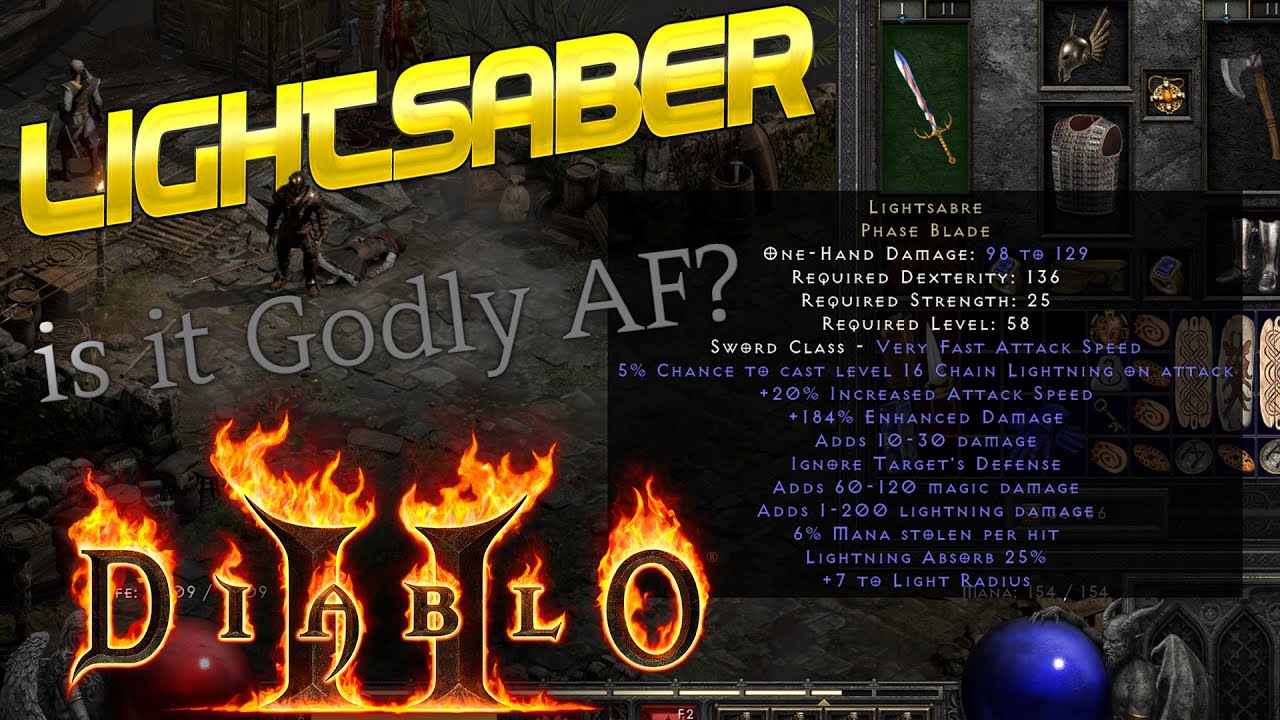 Diablo 2 RESURRECTED LIGHTSABER is GODLY??!! YouTube