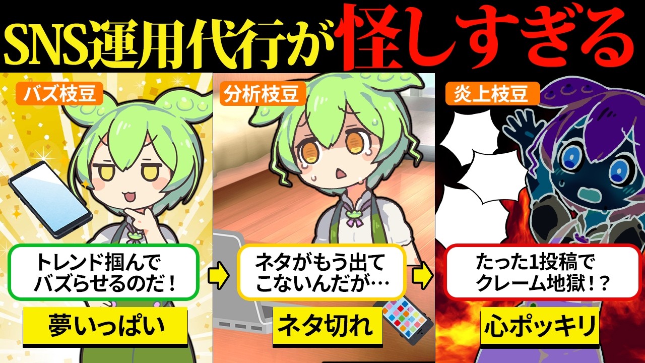 「SNS代行＝楽して稼げる」と思った昔の自分を殴りたい件【ずんだもん＆ゆっくり解説】