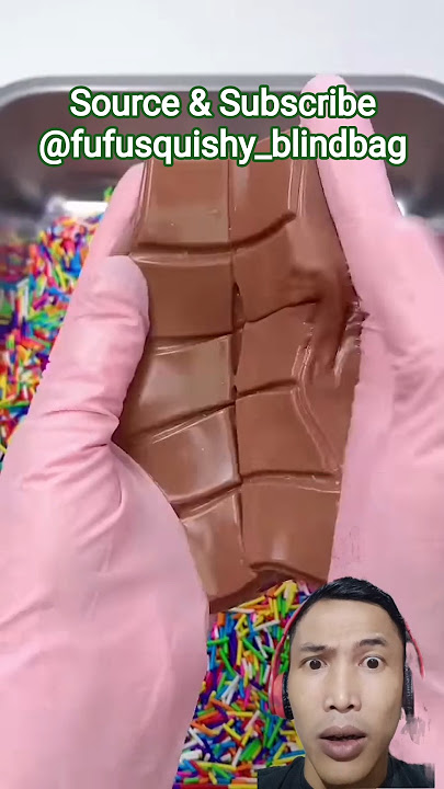 COKELAT²AN NYA KENYAL KAYA DODOL😆 #trendingshorts #reaction #satisfying #squishy #relax #chocolate