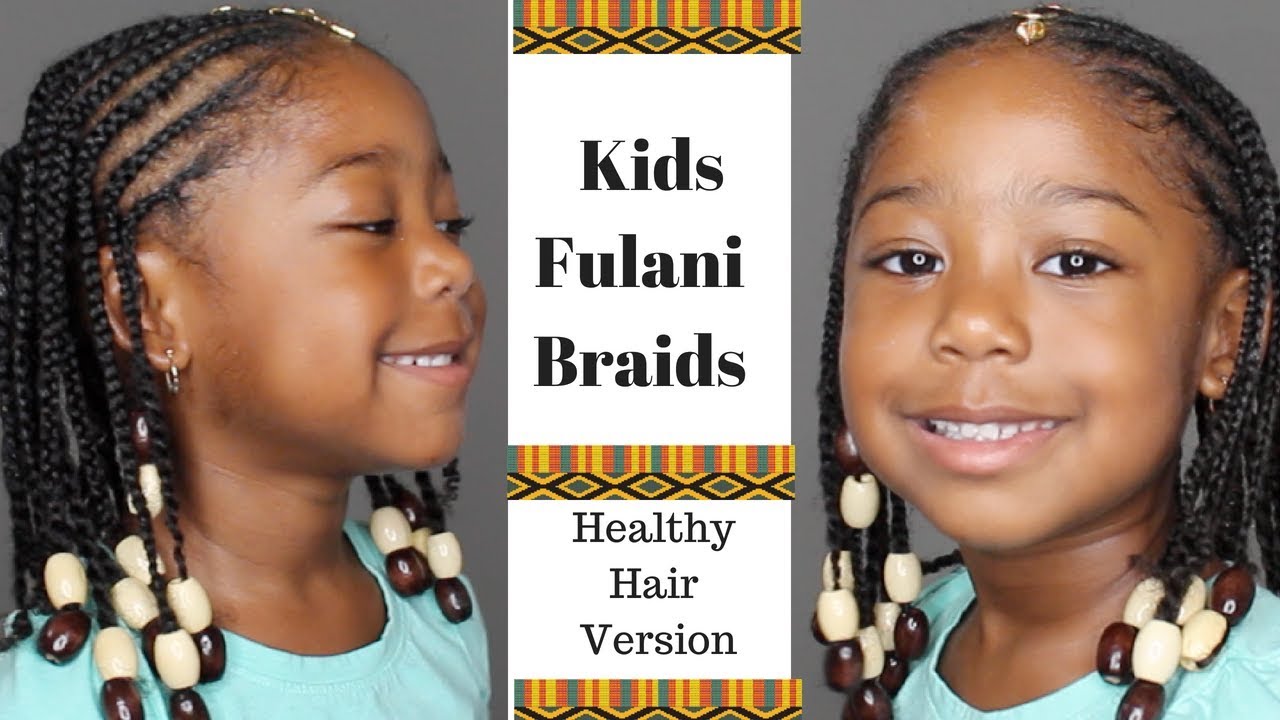 EASY Kids Fulani (Tribal) Braids Healthy Hair Version - YouTube.